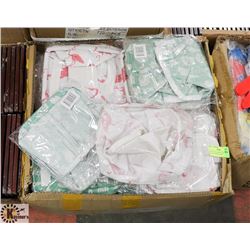 BOX OF COLLAPSIBLE, PRINTED CANVAS STORAGE BINS