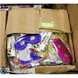 BOX OF ASSORTED PARTY SUPPLIES