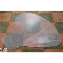 NEW OFFICE CHAIR MAT 5' X 5', HEAVY CLEAR PLASTIC