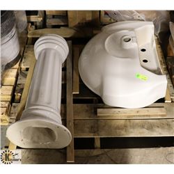 PORCELAIN PEDESTAL SINK