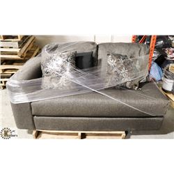 NEW GREY PARTIAL SECTIONAL . FURNITURE