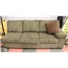 Image 1 : BROWN FABRIC PARTIAL SECTIONAL. FURNITURE