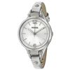 Image 1 : NEW FOSSIL GEORGIA WHITE DIAL/SILVER LEATHER STRAP