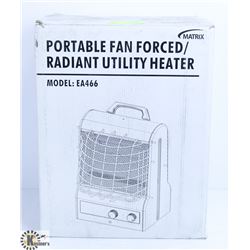 PORTABLE BAND FORCED RADIANT UTILITY HEATER