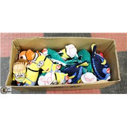 BOX OF ASSORTED PLUSH.