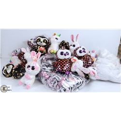 BOX OF ASSORTED PLUSH.