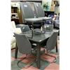 Image 1 : GREY TABLE (48"X36"X30") WITH 6 LEATHERETTE CHAIRS