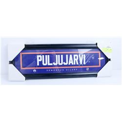 FRAMED OILERS PULJUJARVI SIGN