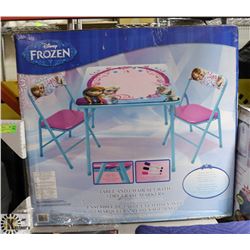 NEW DISNEY FROZEN TABLE & CHAIR SET WITH 3 DRY