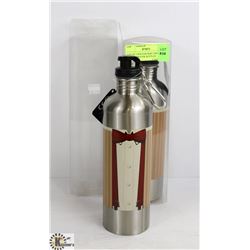 LOT OF 2 DOCTOR WHO THEMED BOW TIE WATER BOTTLES