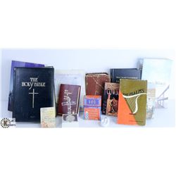LOT OF MOSTLY VINTAGE BIBLES AND MORE