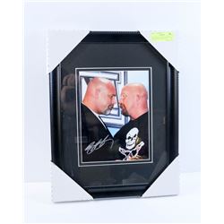 WWE WCW LEGEND GOLDBERG SIGNED PHOTO WITH LEAF