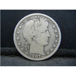 1907 D Barber Half Dollar