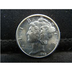 1945 D Mercury Dime Gem BU