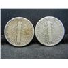 Image 2 : (2) Better Grade Mercury Dimes 1928s+28d Better Dates