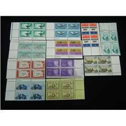 (9) Unused Plate Block Stamps