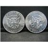 Image 2 : (2) 1964 Kennedy Half Dollars - 90% Silver - Uncirculated from Mint Roll