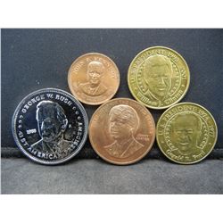 (4) US PRESIDENTS (ONE COPPER)