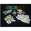 Image 1 : HUGE LOT (20.09 OZ) OF "JUNK DRAWER COLLECTABLES" (SILVER/PROOF TOKENS/VIALS/ARROW HEADS/FOREIGN COI