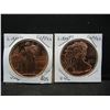 Image 1 : (2) Copper Rounds .999, Standing and Walking Designs