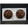 Image 1 : (2) Copper Rounds .999, Mercury and Morgan Designs