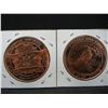 Image 3 : (2) Copper Rounds .999, Mercury and Morgan Designs