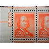 Image 2 : Benjamin Franklin 1/2 Cent Plate Block Vintage Unused Stamps