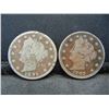 Image 1 : 1891 & 1903 Liberty Nickels