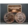 Image 2 : 3 One Ounce Copper Pieces