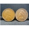 Image 1 : 1909 Indian Cent and 1909-VDB Lincoln Cent.