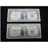 Image 1 : Two 1935 Blue Seal $1 Silver Certificates.