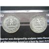 Image 3 : (2) First and Last Washington Silver Quarters:  1832 and 1964 Bust.  Nice Circ condition