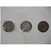 Image 3 : 20th Century Silver Quarters:  1901 Barber, 1928-D SLQ, and 1944 Washington.  Circ.