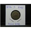 Image 3 : 1872 Shield Nickel.  Very scarce date.  Good