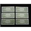 Image 8 : (6) 1957 Silver Certificate Consecutive Serial # Notes.  Slight handling marks.  Uncirculated.
