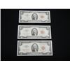 Image 1 : (3) 1963 Red Seal $2 US Notes with consecutive serial numbers.  GEM Crisp Unc.