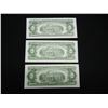Image 8 : (3) 1963 Red Seal $2 US Notes with consecutive serial numbers.  GEM Crisp Unc.