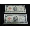 Image 1 : (2) 1928 G Two Dollar Bank Notes