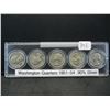 Image 1 : (5) Washington Quarters, 1951-54