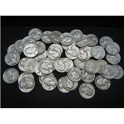 (50) Mixed 1950's Washington Quarters