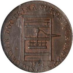 Lot 5 - 1794 Franklin Press token Breen-1165 NGC AU58 BN