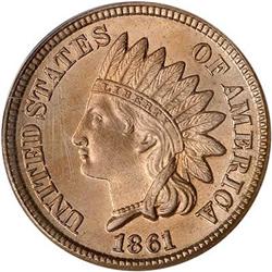 Lot 35 - 1861 Indian Head Cent PCGS MS65
