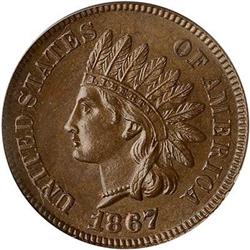 Lot 40 - 1867 Indian Head Cent PCGS MS65 BN