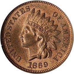 Lot 41 - 1869 Indian Head Cent PCGS MS65 RB