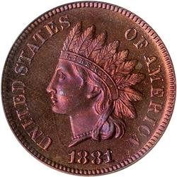 Lot 44 - 1881 Indian Head Cent PCGS PR65RB