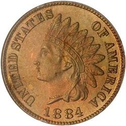 Lot 46 - 1884 Indian Head Cent PCGS PR67RB