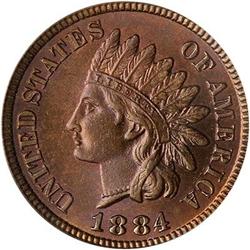 Lot 50 - 1884 Indian Head Cent PCGS MS64 RB