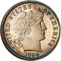 Lot 356 - 1898 Barber Dime NGC PF67