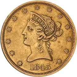 Lot 1194 - 1843-O $10 Liberty NGC XF45