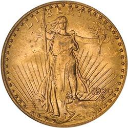 Lot 1323 - 1920 $20 St. Gaudens PCGS MS64